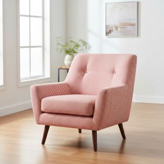 Dekorációs anyag DOBBY Colored stripe poppy red