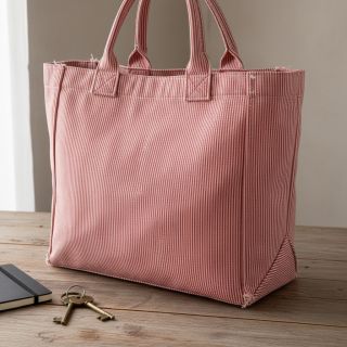 Dekorációs anyag DOBBY Colored stripe poppy red