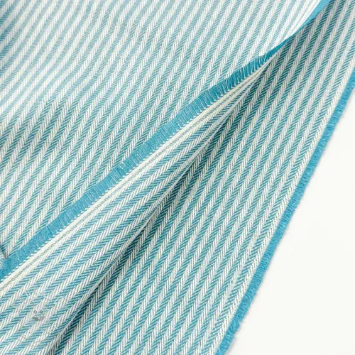 Dekorációs anyag DOBBY Colored stripe turquoise