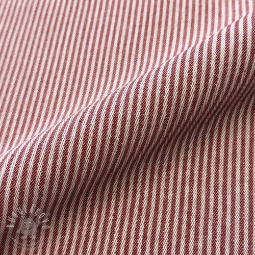 Dekorációs anyag DOBBY Colored stripe burgundy