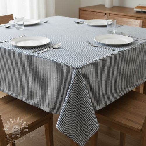 Dekorációs anyag DOBBY Colored stripe blue