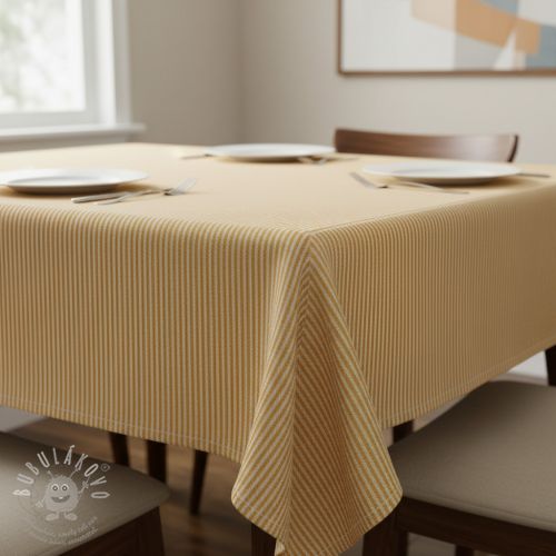 Dekorációs anyag DOBBY Colored stripe ochre