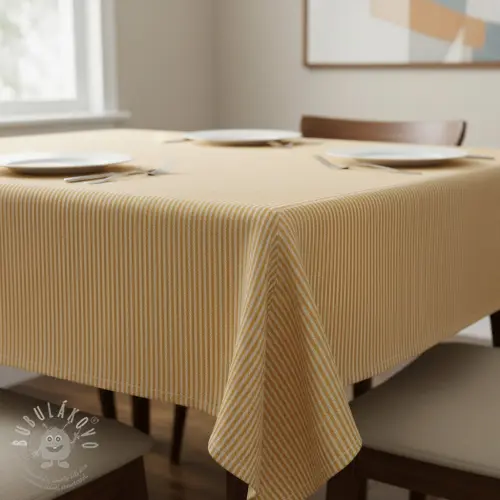 Dekorációs anyag DOBBY Colored stripe ochre