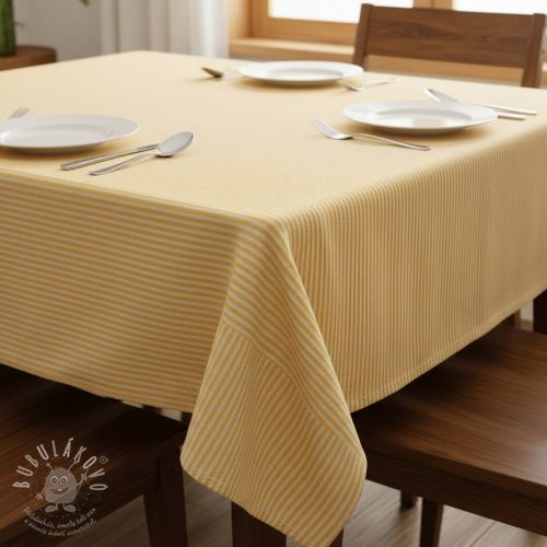 Dekorációs anyag DOBBY Colored stripe warm yellow