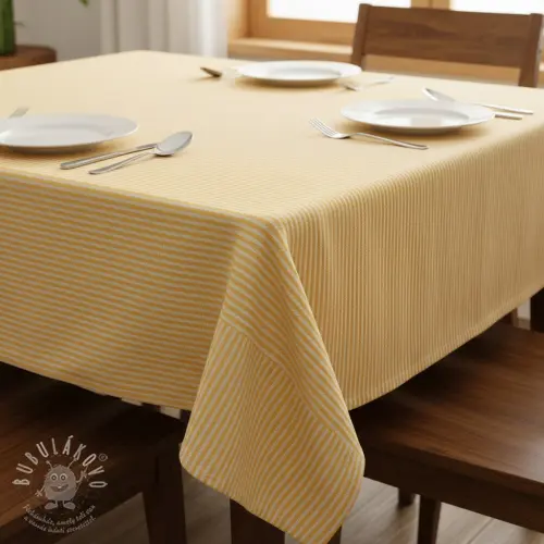 Dekorációs anyag DOBBY Colored stripe warm yellow