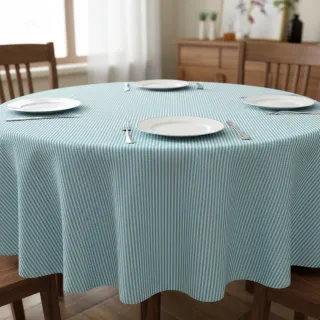 Dekorációs anyag DOBBY Colored stripe turquoise
