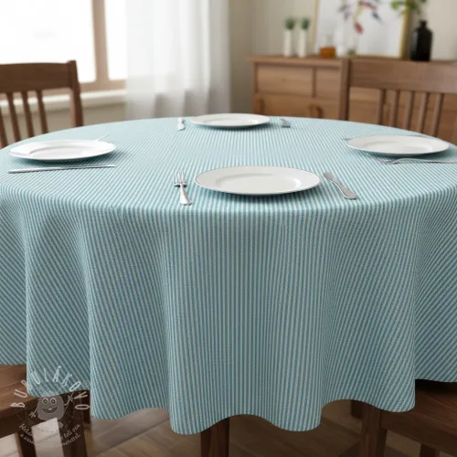 Dekorációs anyag DOBBY Colored stripe turquoise