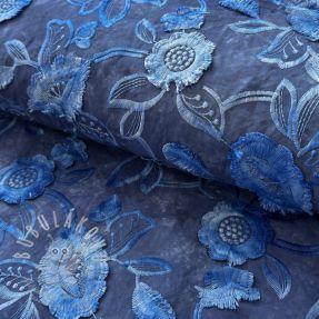 Pamutvászon TIE DYE EMBROIDERY Flora design B