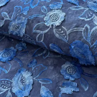Pamutvászon TIE DYE EMBROIDERY Flora design B