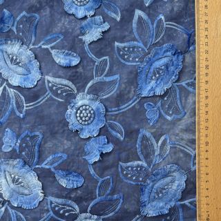 Pamutvászon TIE DYE EMBROIDERY Flora design B