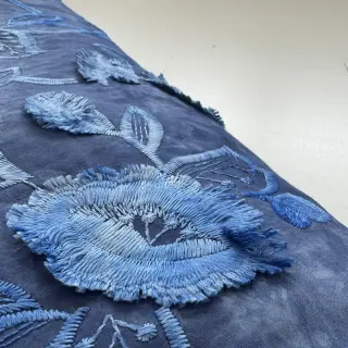 Pamutvászon TIE DYE EMBROIDERY Flora design B