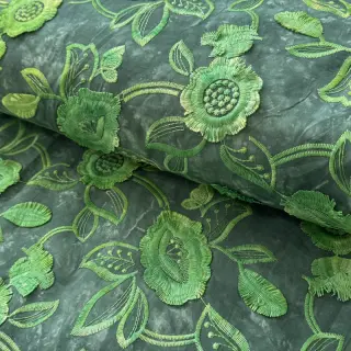 Pamutvászon TIE DYE EMBROIDERY Flora design A
