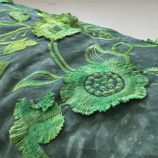 Pamutvászon TIE DYE EMBROIDERY Flora design A