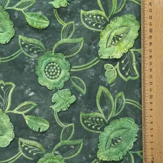 Pamutvászon TIE DYE EMBROIDERY Flora design A