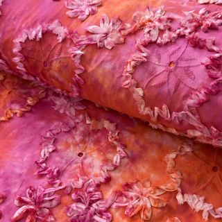 Pamutvászon TIE DYE EMBROIDERY Eva tape design F