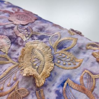 Pamutvászon TIE DYE EMBROIDERY Flora design C