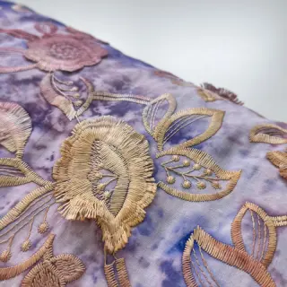 Pamutvászon TIE DYE EMBROIDERY Flora design C