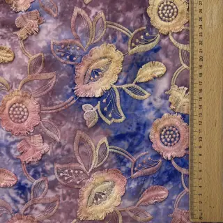 Pamutvászon TIE DYE EMBROIDERY Flora design C