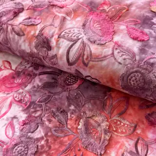 Pamutvászon TIE DYE EMBROIDERY Flora design D