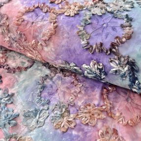 Pamutvászon TIE DYE EMBROIDERY Eva tape design C