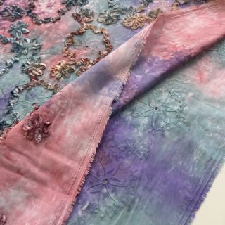 Pamutvászon TIE DYE EMBROIDERY Eva tape design C