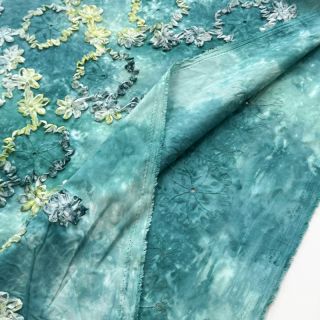 Pamutvászon TIE DYE EMBROIDERY Eva tape design B