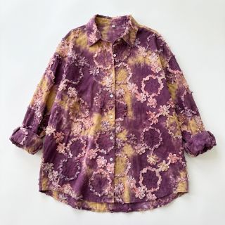 Pamutvászon TIE DYE EMBROIDERY Eva tape design D