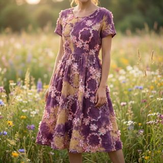 Pamutvászon TIE DYE EMBROIDERY Eva tape design D