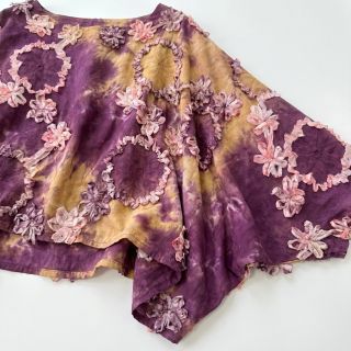 Pamutvászon TIE DYE EMBROIDERY Eva tape design D