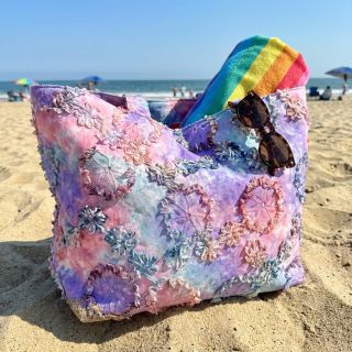 Pamutvászon TIE DYE EMBROIDERY Eva tape design C