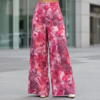 Pamutvászon TIE DYE EMBROIDERY Flora design D