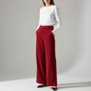 Kordbársony vékony dark cerise