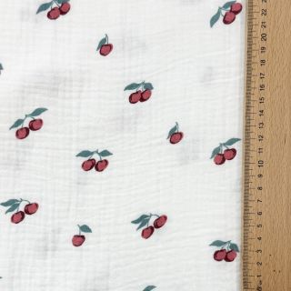 Dupla géz/muszlin Fruits cherry ORGANIC