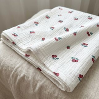 Dupla géz/muszlin Fruits cherry ORGANIC