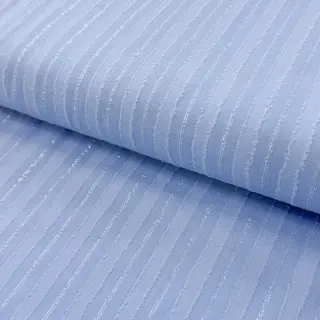 Pamutvászon VOILE LUREX Stripes light blue