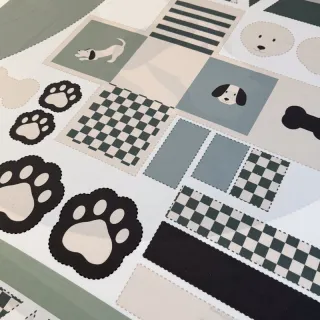 Pamutvászon Dog PANEL digital print