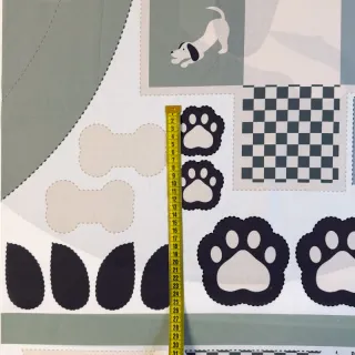 Pamutvászon Dog PANEL digital print