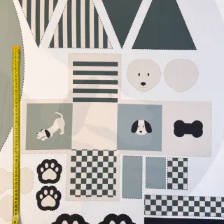Pamutvászon Dog PANEL digital print