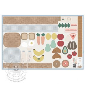 Pamutvászon Farmers market PANEL digital print