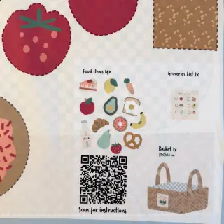 Pamutvászon Farmers market PANEL digital print