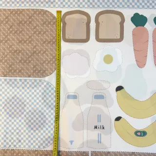 Pamutvászon Farmers market PANEL digital print