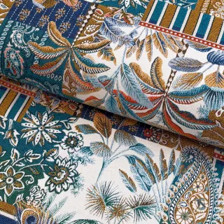 Dekorációs anyag jacquard Basmati allover bleu