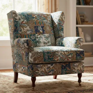 Dekorációs anyag jacquard Basmati allover bleu