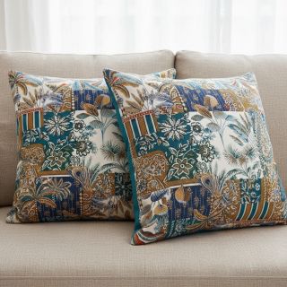 Dekorációs anyag jacquard Basmati allover bleu