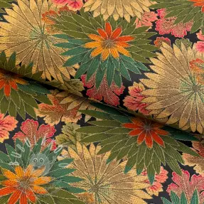 Dekorációs anyag jacquard Matcha allover kaki