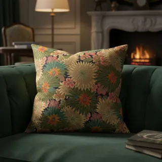 Dekorációs anyag jacquard Matcha allover kaki
