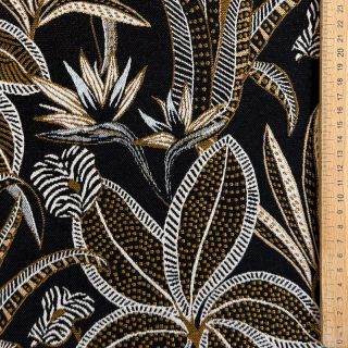 Dekorációs anyag jacquard Moranto allover noir