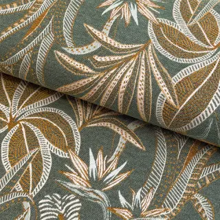 Dekorációs anyag jacquard Moranto allover kaki