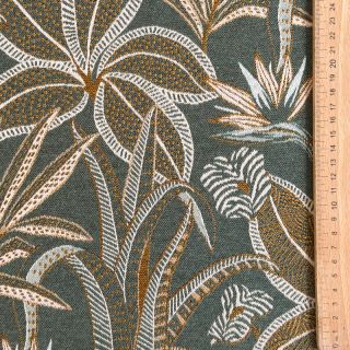 Dekorációs anyag jacquard Moranto allover kaki