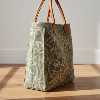 Dekorációs anyag jacquard Moranto allover kaki